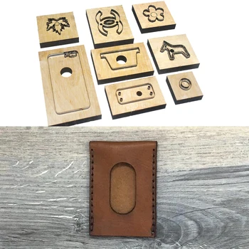 

Japan Steel Blade mould wooden die Cutter DIY leather Template card holder bag hand punch tool knife mould Leathercraft Tool set