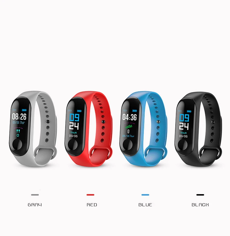 

M3 Plus Sports Fitness Smart Bracelet Blood Pressure & Heart Rate Monitor Smart Band Wristband Step Counter PK Mi Band 3