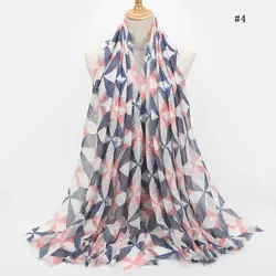 2018 зимний шарф для женщин пузырь плотная мягкая графика печати хиджабы шарфы для хлопковый шарф шаль Высокое качество printe