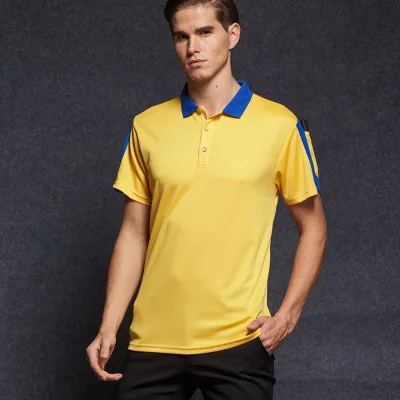 Быстрый прилегающие быстросохнущие лосины для бега футболка Для мужчин короткая футболка Для женщин теннисная рубашка баскетбольный спортзал бег футболка бадминтон футбольная спортивная одежда - Цвет: 955 yellow