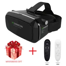 2017 Hot HD Glass Lens VR Shinecon Headset 3D Virtual Reality Glasses Compatible Smartphones 4-6 Inch Add 3.0 Bluetooth Gamepad