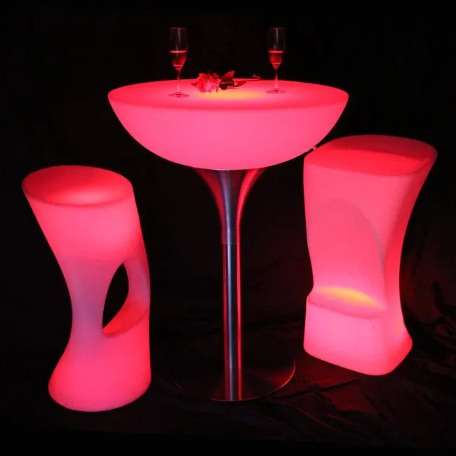 Сад Открытый столы светодио дный светодиодные Decorativas iluminadas стол освещение SK-LF20 (D80 * H110cm) 2 шт./лот
