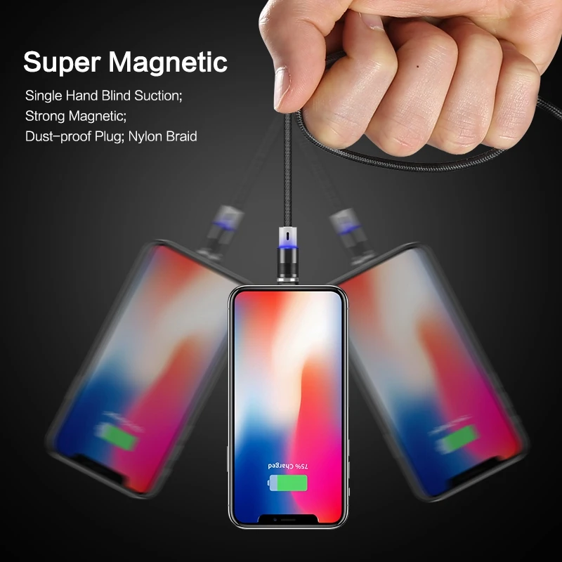 FLOVEME 3in1 Magnetische Kabel USB Typ C Kabel Für Nokia 7 8 Plus Micro USB Magnet Lade Kabel Für i
