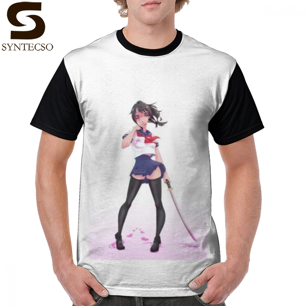 

Yandere Simulator T Shirt Yandere-chan T-Shirt Classic Printed Graphic Tee Shirt Plus size Short-Sleeve Cute 100 Polyester Tshirt