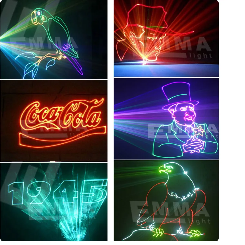 3 Вт RGB полноцветный графический анимационный лазерный светильник ing профессиональный сценический проектор Лазерный светильник для шоу