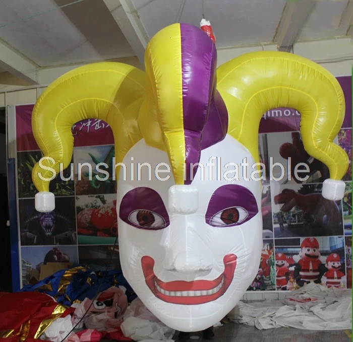 3m giant inflatable halloween decoration hanging inflatable clown head