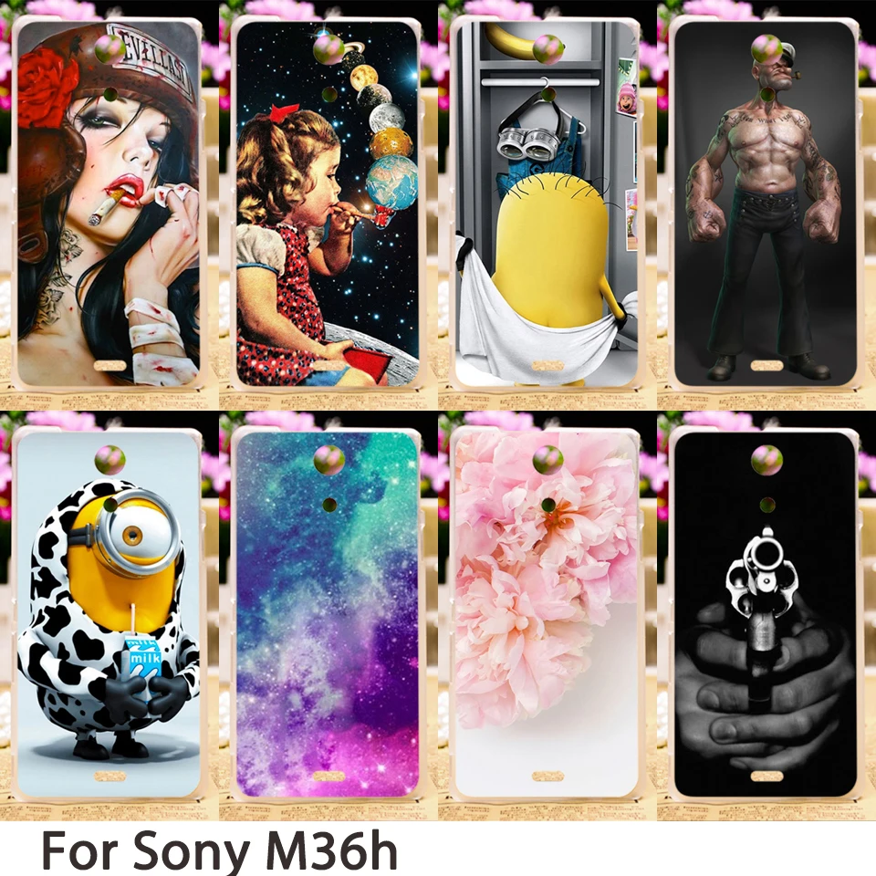 

Vanveet Soft Cases For Sony Xperia ZR M36h C5502 C5503 4.6 inch Case Minions Back Cover Skin Sheath Bags