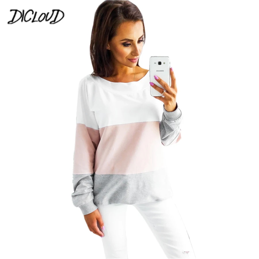 

DICLOUD 2018 Autumn Lace up Bandage Long Sleeve Sweatshirt Hoodie Loose Casual Tops O-Neck Tee Shirt Hoodies Pullovers Femme
