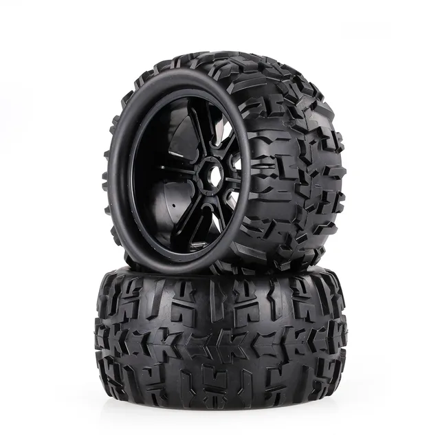Best Offers 2pcs 3.6 Inch 150mm Monster Truck Wheel Rim and Tire for 1/8 Traxxas HSP HPI E-MAXX Savage Flux ZD Racing RC Car