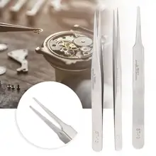 High Hardness Tweezers Stainless Steel Practical Watch& Jewelry Repairs Tool Kit 3 Types High Quality Watch Tool For Watchmaker
