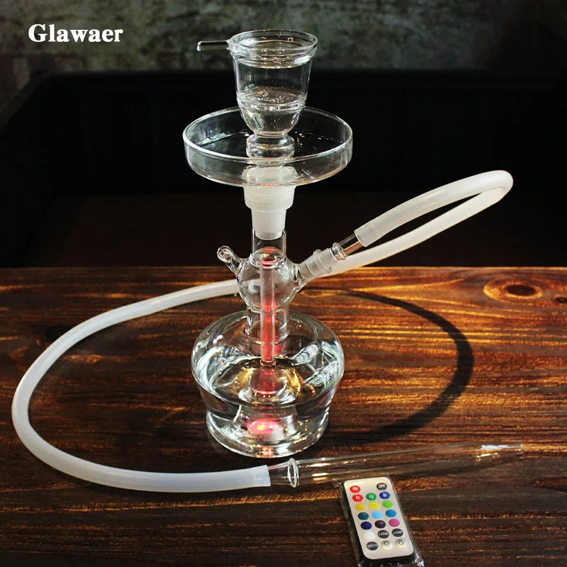 Кальяны Glawaer кальяны для курения водопроводная труба со светодиодным шлангом Chicha