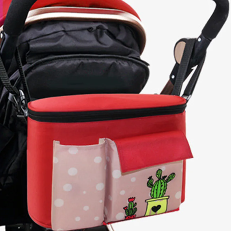 Baby Stroller Bag Multifunction Oxford Mummy Nappy Bags Large Capacity Organizer Milk Bottle Warmer Easy Install Bags BB6042 (7)