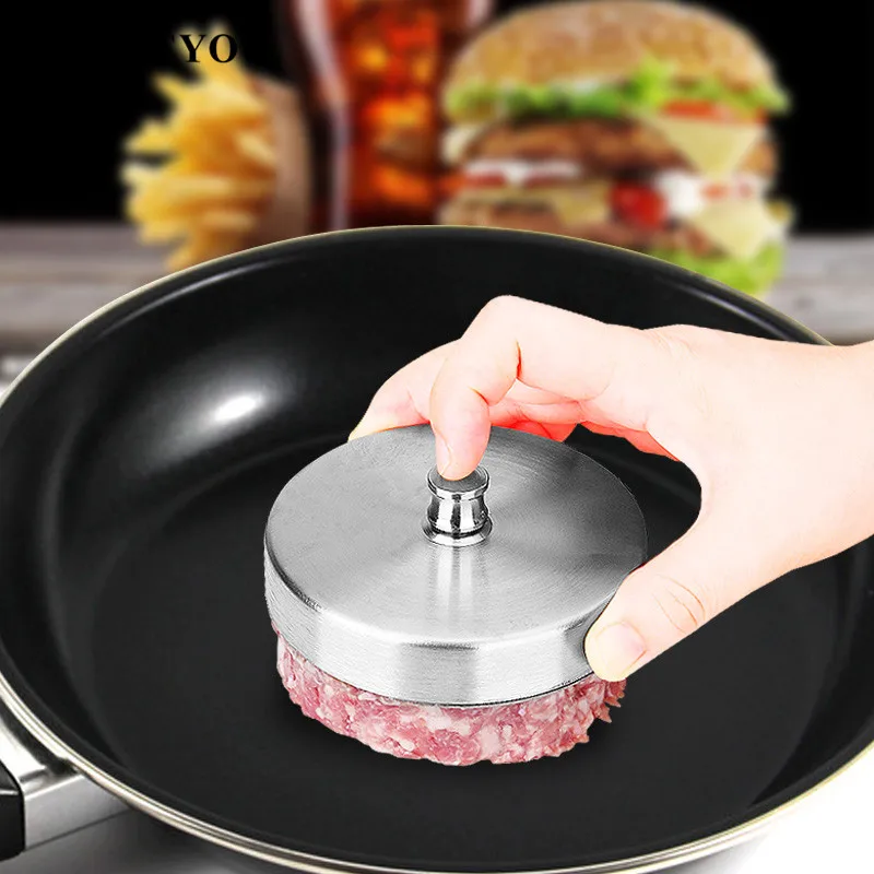 HOUSEEYOU Hamburger Presses Burger Maker Meat Patties Household Hand Operated DIY High Quality 304 Stainless Steel Cooking Mold