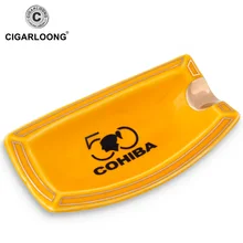 Новые COHIBA аксессуары для сигар керамическая пепельница для сигар 1 держатель Квадратная Пепельница 2 цвета сигарета Табак пепельница Подарочная коробка CLG-0395