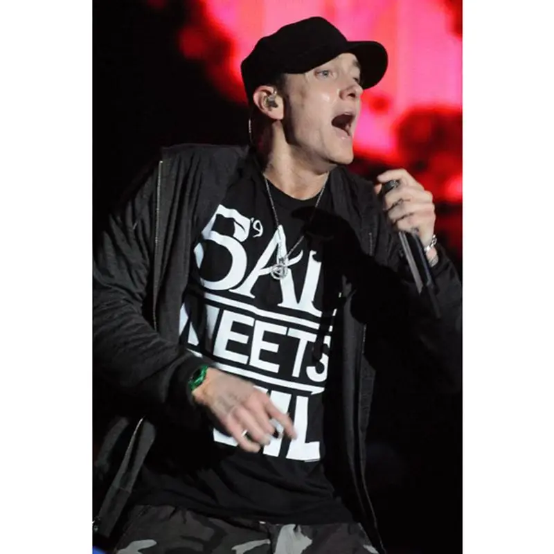 

A40 1PC Hot Music The Best Eminem RAPPER Grammy Titanium Steel Chain Rock Pop Necklace shipping