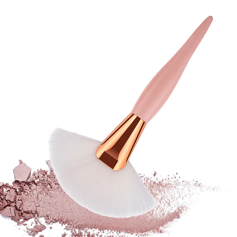 1Pcs Big Large Fan Brush Single Face Make Up Tool Soft Hair Makeup