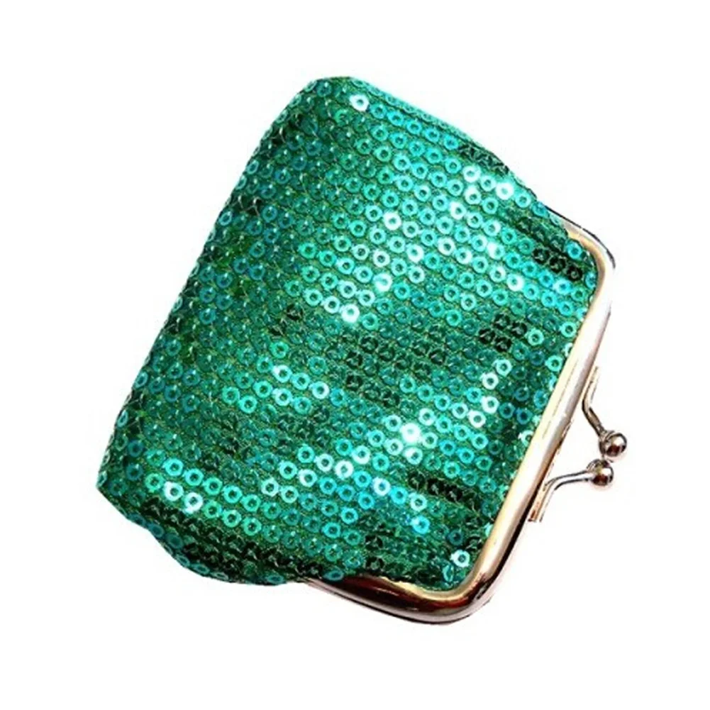 Горячий Модный женский клатч с блестками Монетный Засов мешок зеленый