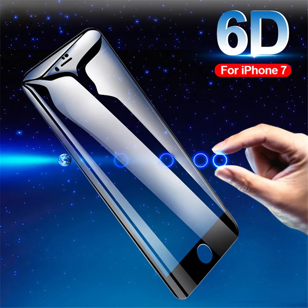 10D full cover tempered glass for iphone xs max x xr 6 6s 7 8 plus phone toughened membrane 6D | Мобильные телефоны и
