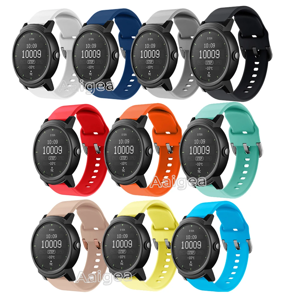 20mm Soft Silicone Watch Strap Band For Ticwatch E 2 Smart Watch Accessories Replacement Sports Bracelet Unisex Wrist band strap