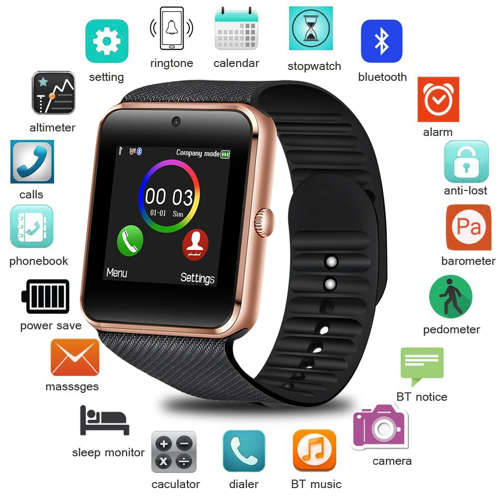 

LIGE New Smart Watch Men Sport Watch Pedometer Watch Support SIM card Camera Information reminder Smartwatch Reloj inteligente