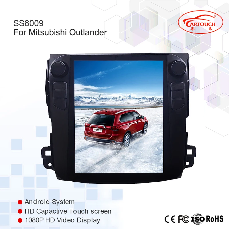 

10.4 Inch Vertical Screen Tesla Style Android Car GPS Multimedia Player For Mitsubishi Outlander 2008~12 Radio RDS GPS Bluetooth