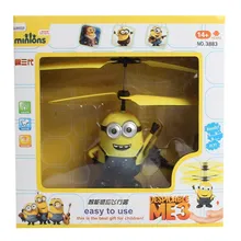 Helicopter Induction Flying Helicopter Eyes Light Despicable Me Minion Quadcopter Drone Kids Toy Fairy Dol