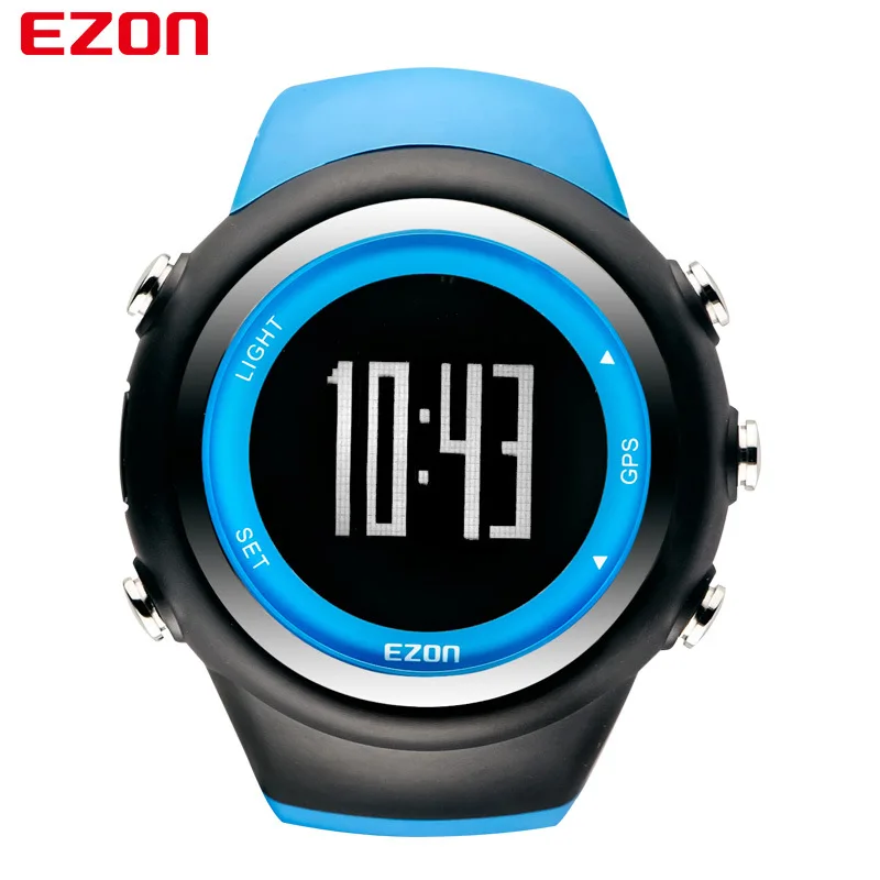 

Ezon Blue Outdoor Sport Running Gps Digital Wrist Watch Waterproof 50M Alarm Stop Fitness Watches Digital-watch Clock Men Women