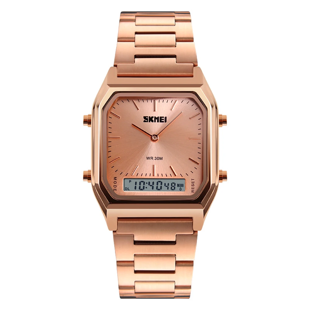 SKMEI мужские спортивные часы модные повседневные кварцевые наручные часы цифровой хронограф задний светильник водонепроницаемые часы двойное время 1220