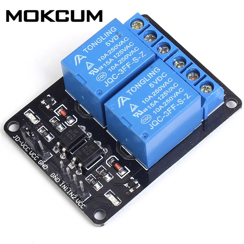 5V 2 канальный релейный модуль для Arduino Uno R3 Raspberry Pi реле Интерфейс платы Управление