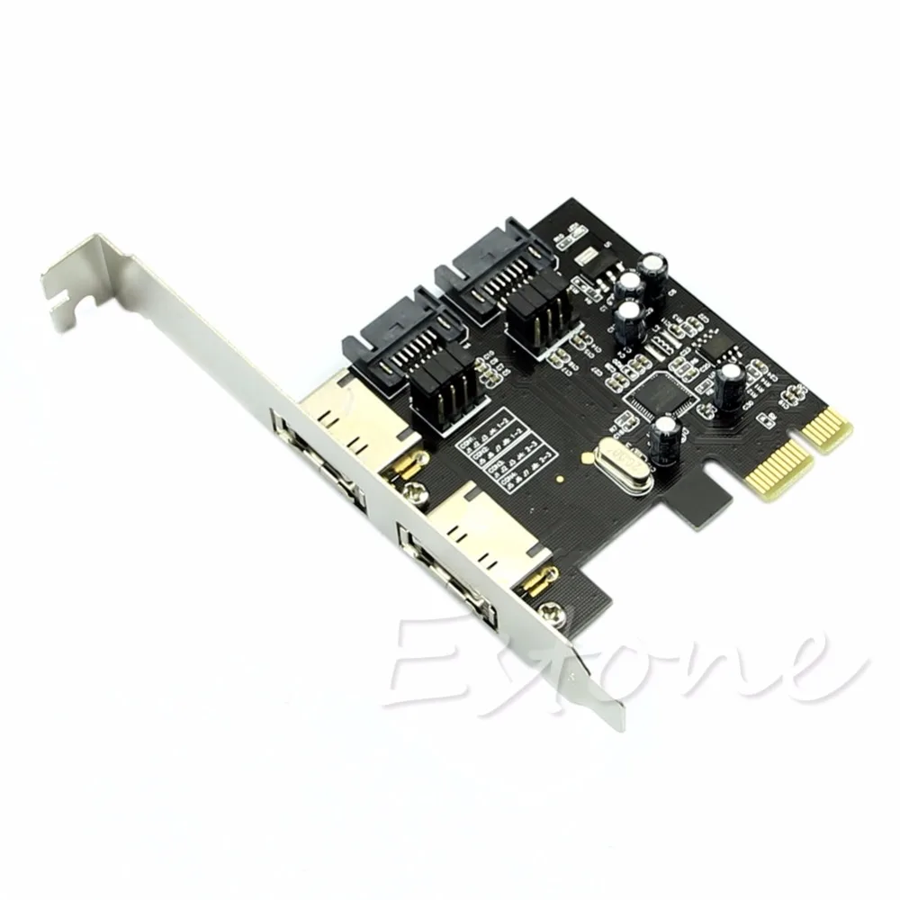 Высокоскоростной адаптер для карт Esata PCI E Express 1 комплект 2 порта 6 Гбит/с SATA 3 0 III