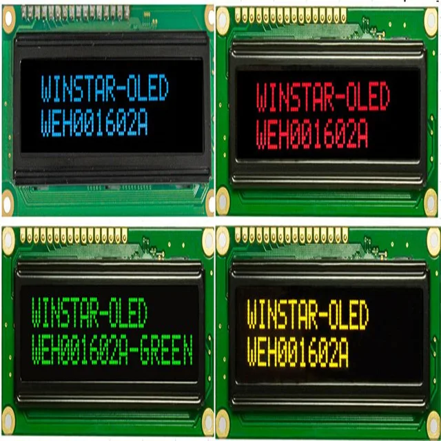 Дисплей символов WEH001602A 16x2 COB OLED 5 в WS0010, контроллер в скандинавском Европейском стиле, с кириллицей, с русским шрифтом, с параллельным портом spi|ЖК-модули| | АлиЭкспресс