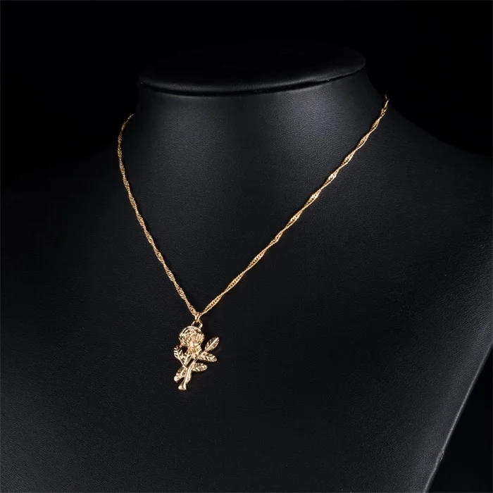 Модный бренд двойной рог ожерелье с кулоном в форме сердца золото точка ожерелье с Луной женское фазное сердце ожерелье прямая - Окраска металла: Gold
