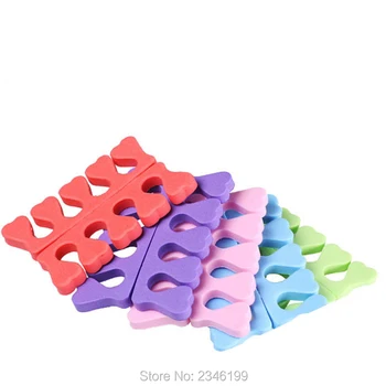 

200pcs/lot 100Pairs Toe Deperators, Finger Foot Sponge Soft Gel Nail Art Tools, Coloful Manicure Predicure Nail Art Tool