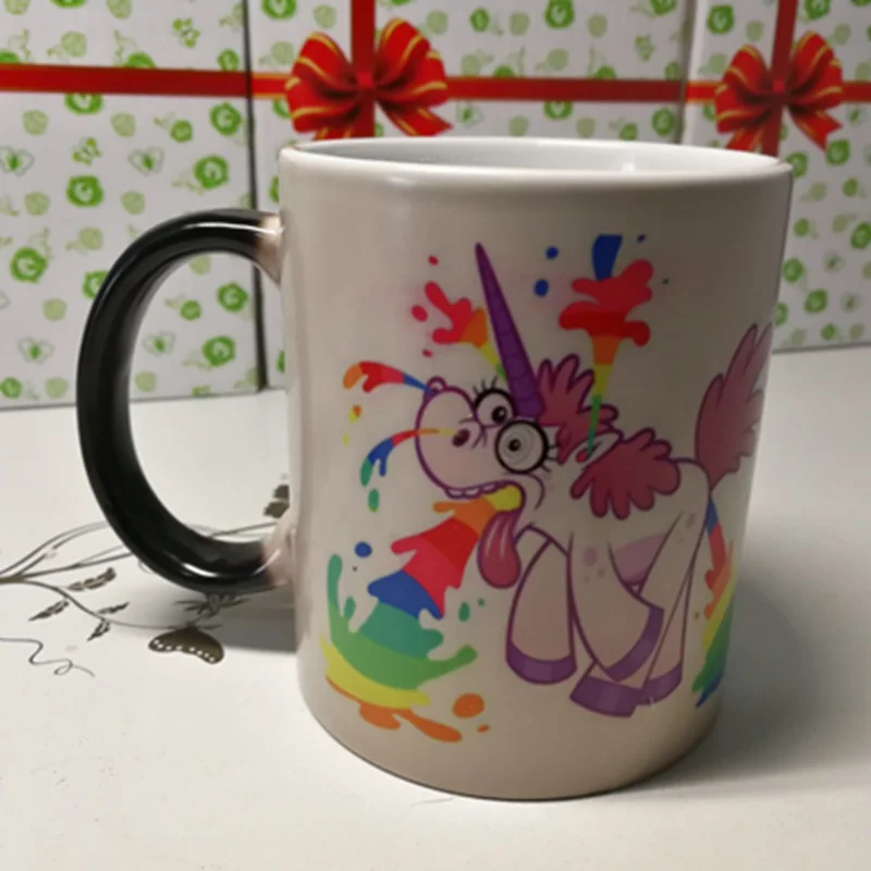 Носорог кружка радуги лошадь кружки-хамелеоны Термокружка кофе кружка для чая молока Творческий керамика забавные кружка, новые подарки