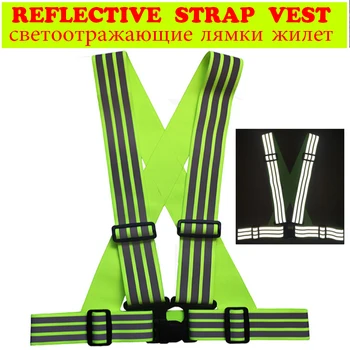 

SPARDWEAR Elastic Reflective Strap Vest Waistcoat Three Strips for Security night Running Jogging Reflective Strips Vest