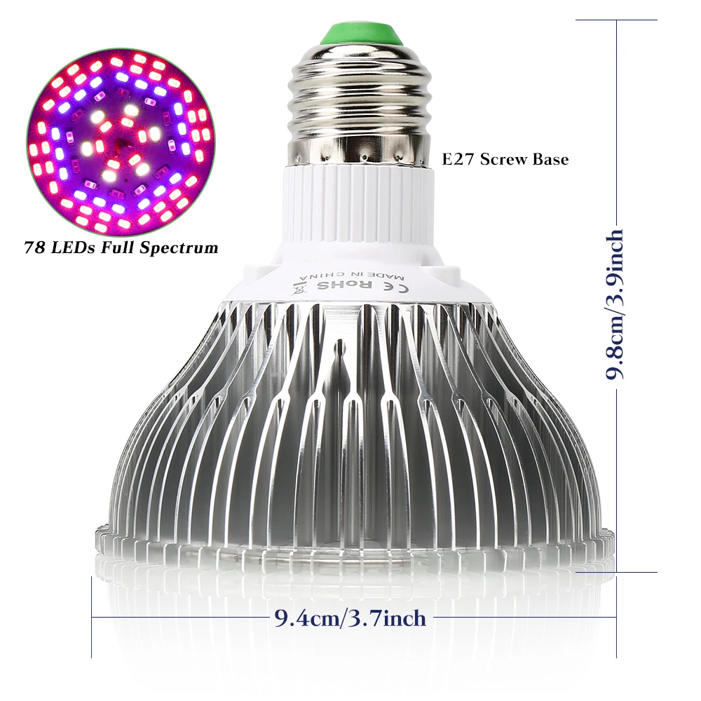 28 Вт, 30 Вт, 50 Вт, 100 Вт, полный спектр, светодиодный светильник для выращивания, фитолампы для выращивания растений, лампа для выращивания цветов, саженцев, садовых растений, лампа для выращивания растений