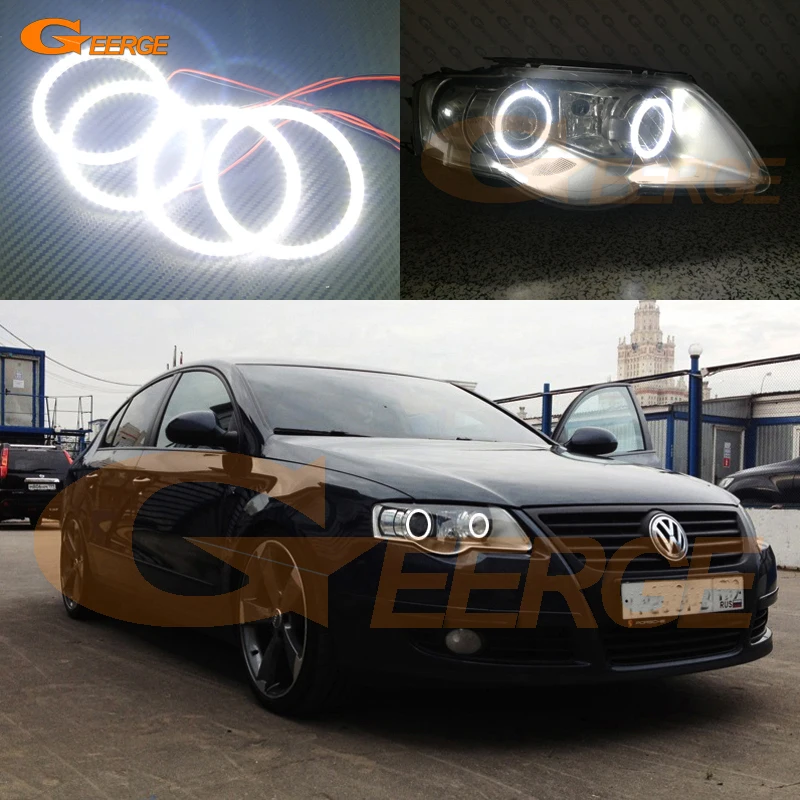 Для Volkswagen VW Пассат В6 Magotan 2006-2010 Ксеноновые фары отлично Ультра-яркий освещения SMD из светодиодов глаза ангела комплект Для Volkswagen VW Пассат В6 Magotan 2006-2010 Ксеноновые фары отлично Ультра-яркий освещения SMD из светодиодов глаза ангела комплект