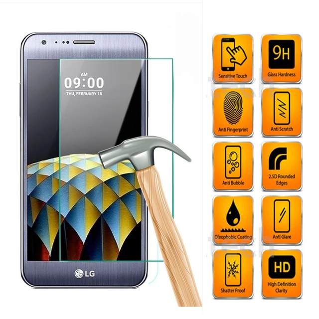 For LG X Cam Screen Protector Tempered Glass 9H Premium Phone