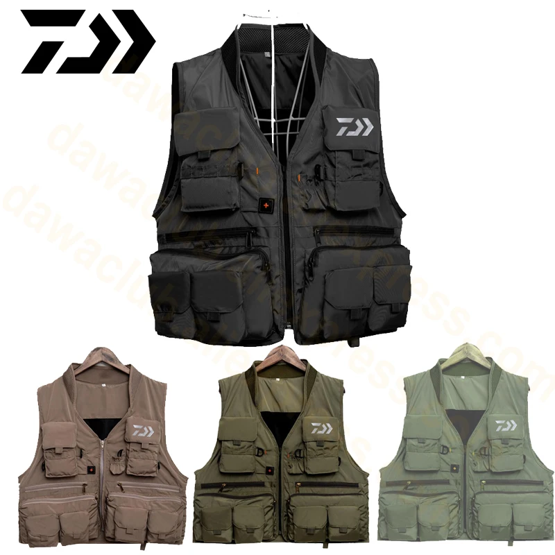 

2019 Dawa Reliective Fishing Vest Quick Dry Fish Vest Breathable Fishing Jacket Outdoor Sport Survival Reflected Light Waistcoat