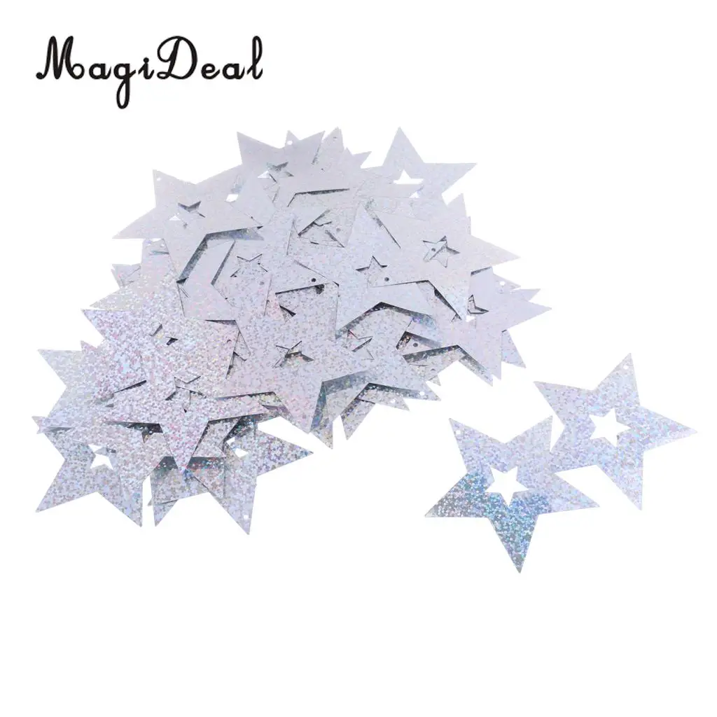 100x Shiny Plastic Stars Hanging Foil Balloon Swirl Tinsel Wedding Party Decor Blue/Gold/Silver
