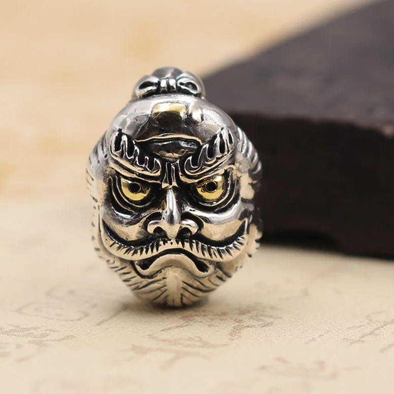 

silver 925 build carved by hand The front doors of opposite skull diy tee do old Thai silver restoring ancient ways