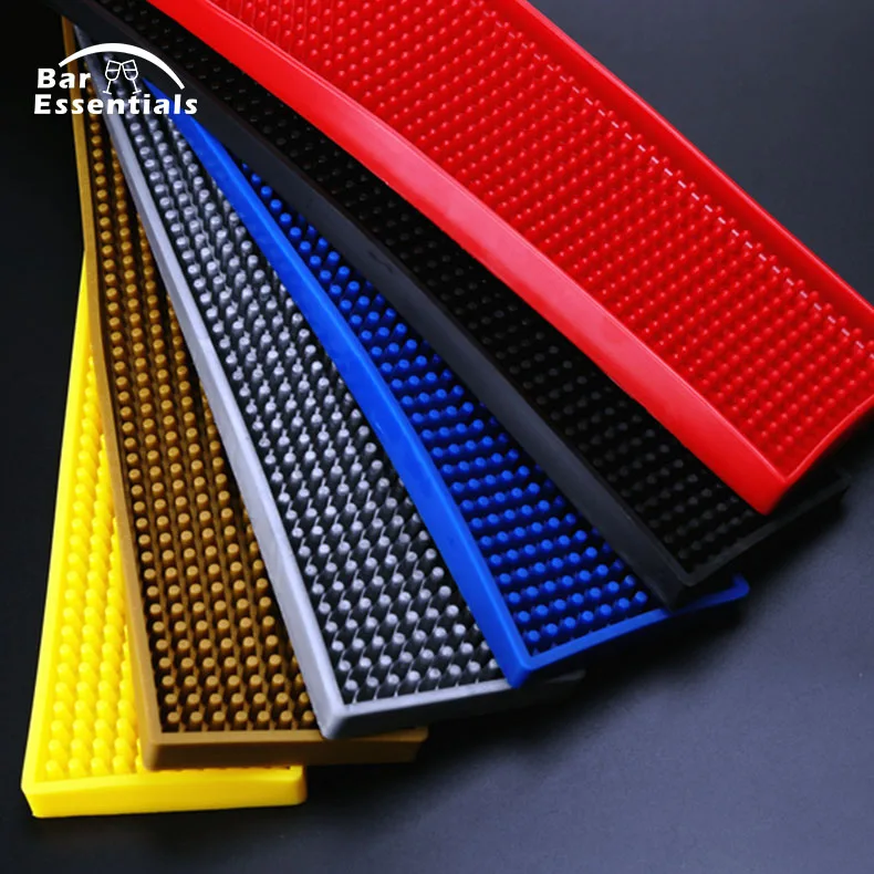 

1Pcs 23inch Rectangle Rubber Beer Bar Service Spill Mat for table black waterproof pvc mat kitchen glass coaster placemat