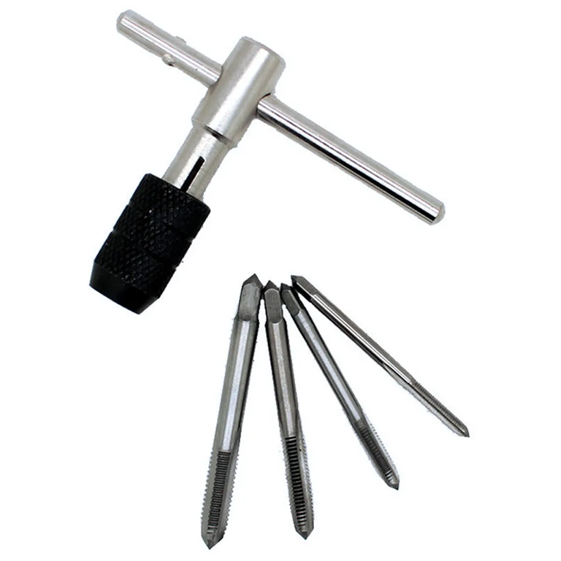 

T Type 5pcs/Set Machine Hand Screw Thread Taps Reamer M3/M4/M5/M6 Tap Set Fit Handle Hand Tools DIY Accessories