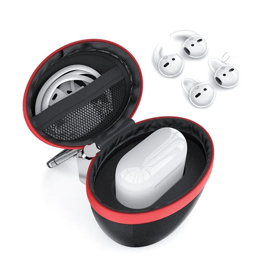 JOEAIS Protective Hard Case Shell EVA Skin and Cover Portable Earphones Accessories for Apple Airpods Air Pods Black  (1)