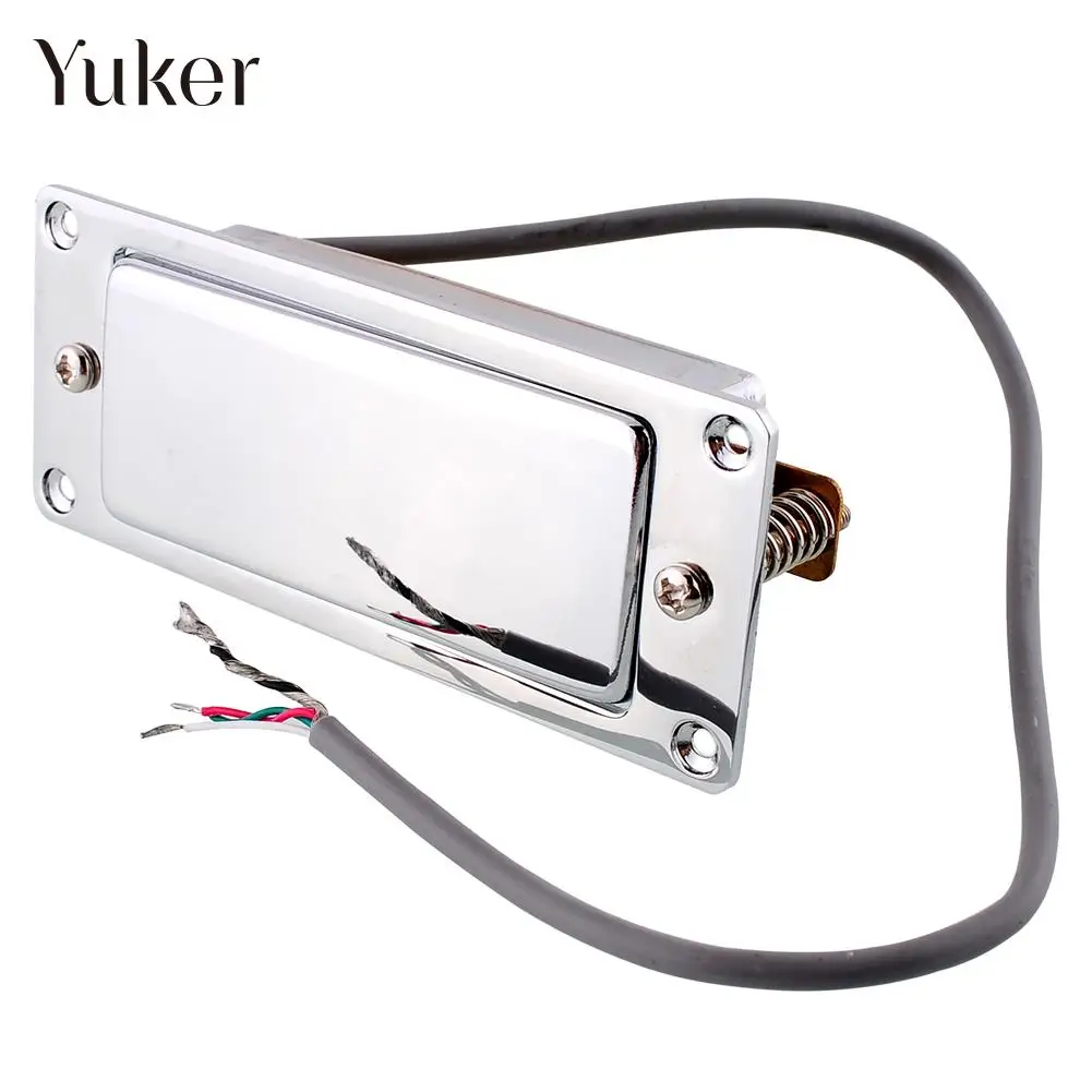 Classic Vintage Tone Chrome Silver mini LP Acoustic Guitar Humbucker