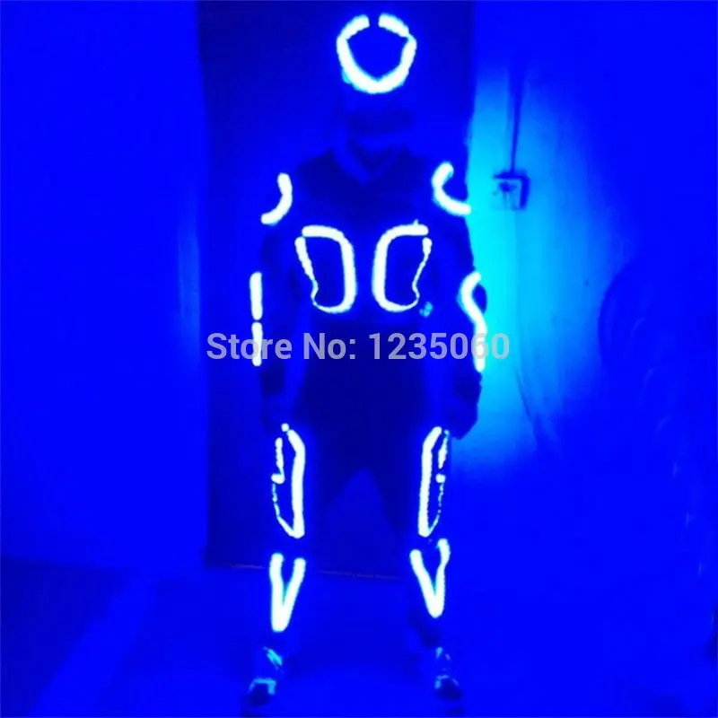 Костюм мужской светящийся со светодиодной подсветкой с маской RGB | Дом и сад