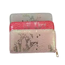 KANDRA 2019 Faux Croc Embossed Leather Wallet Women Long Zipper Phone Coin Bag Textured Leather Wallets Credit Card Holders ארנק croc embossed winged bag