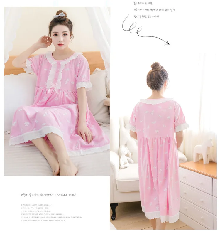 Летние кружевные Материнство пижамы Уход пижамный комплект одежда для сна для беременных Для женщин пижамы платье с короткими рукавами месяц костюмы из