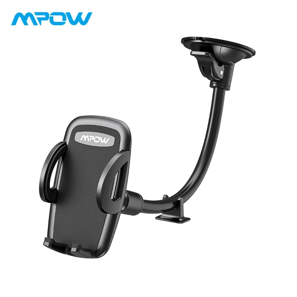 

Mpow 2018 New Universal Car Phone Mount Long Arm Windsheild Car Phone Stand Car Dashboard Cell Phone Holder GPS Holder For Car