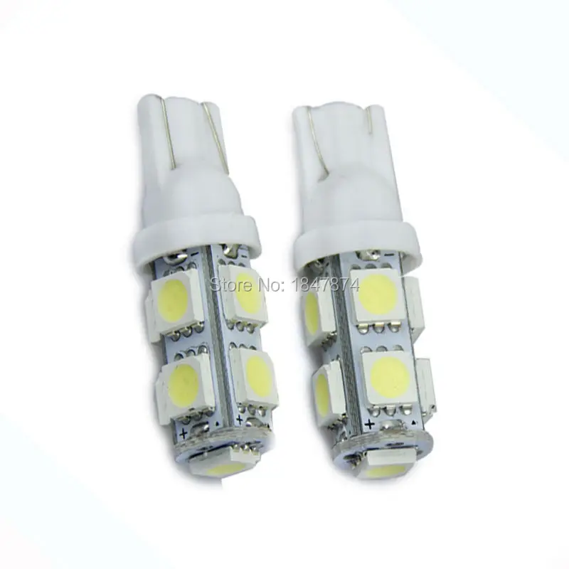 

10PCS T10 led bulb 9 SMD 5050 LED T10 W5W 194 168 Motorcycle Car Light Source lamp dash indicator signal side wedge tail light